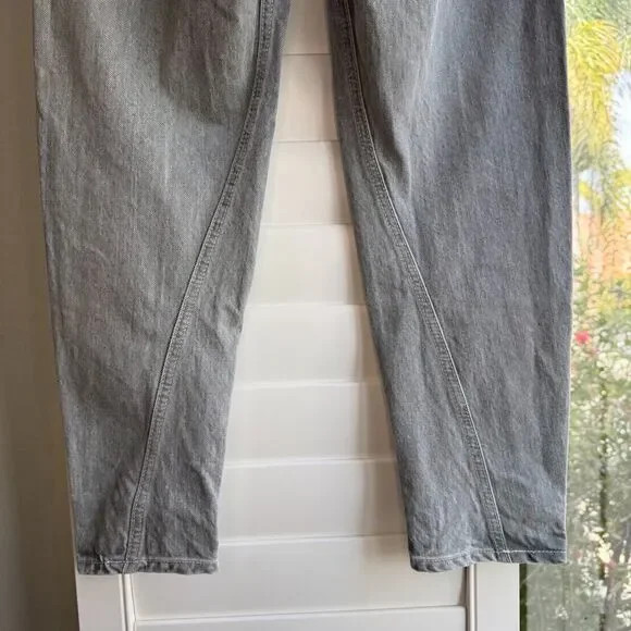 TOPSHOP Idol Mom jeans with twisted seams in light grey size W26 L30 - Picture 7 of 9